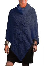 Cowl Neck Cable Knit Poncho